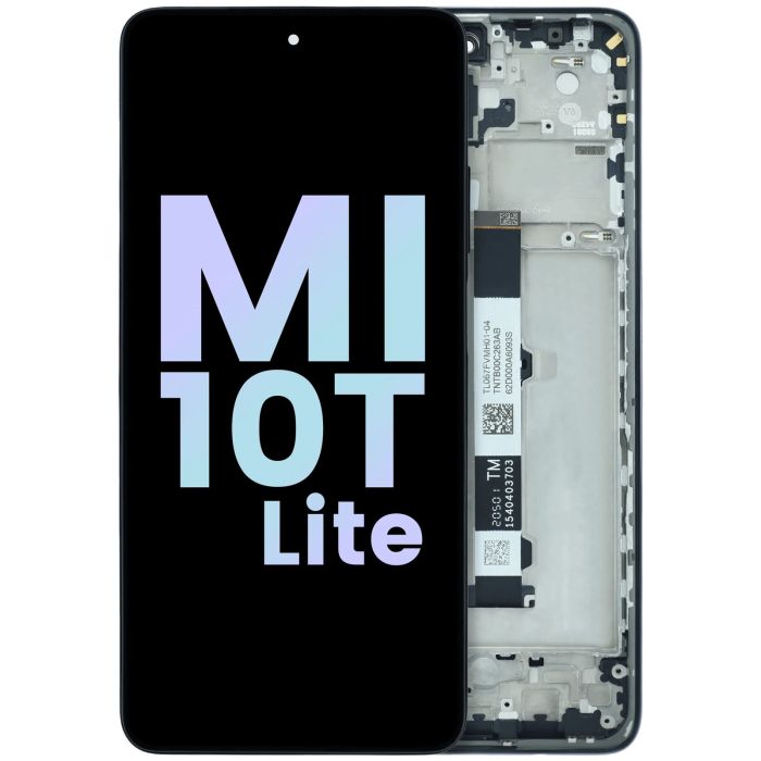 LCD Display mit Rahmen für Xiaomi Mi 10T Lite 5G (Service Pack) (Atlantic Blue)