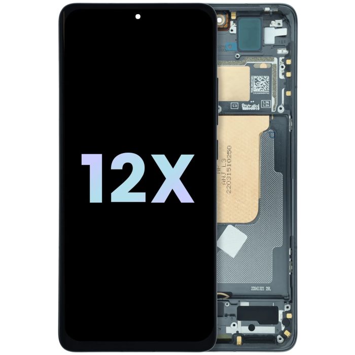 OLED Display Einheit mit Rahmen für Xiaomi 12X (Service Pack) (Grau)