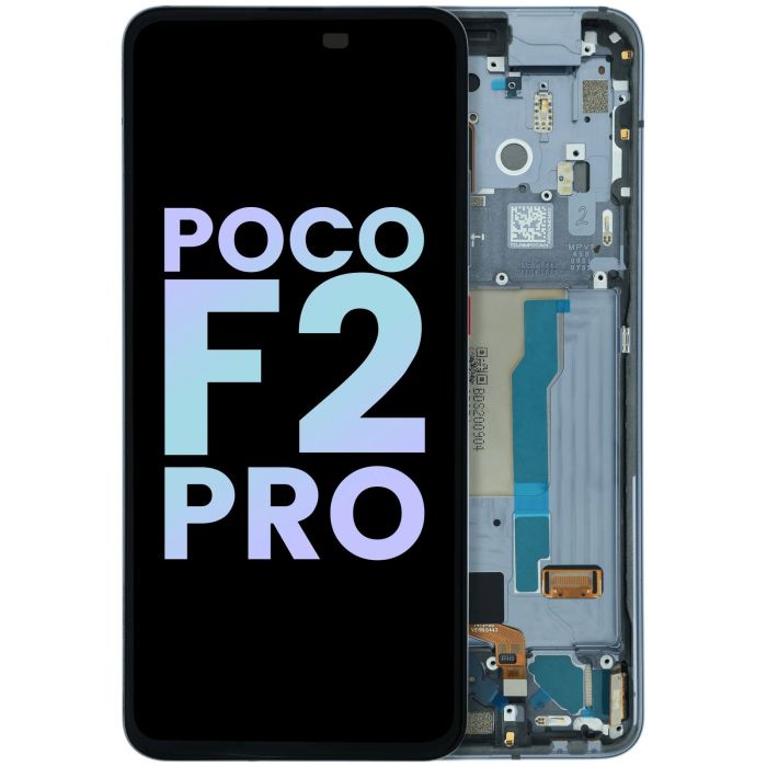 OLED Display Einheit mit Rahmen für Xiaomi Poco F2 Pro (Original) (Schwarz)