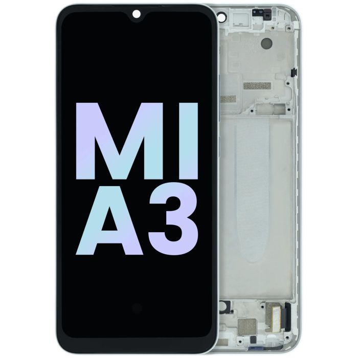 OLED Display Einheit mit Rahmen für Xiaomi Mi A3 M1906F9SH (Original) (Weiß)
