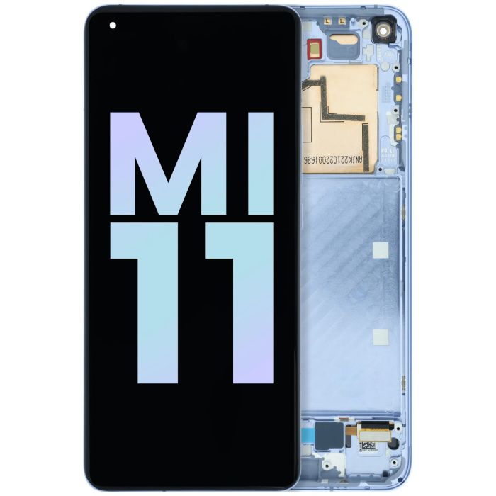 OLED Display Einheit mit Rahmen für Xiaomi Mi 11 (Original) (Lila)