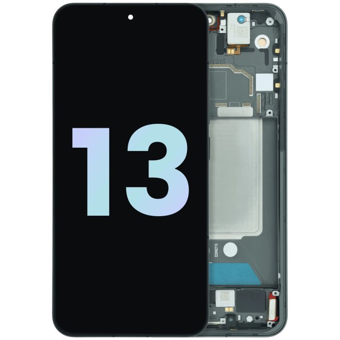 OLED Display Einheit mit Rahmen für Xiaomi 13 5G (Original) (Schwarz)