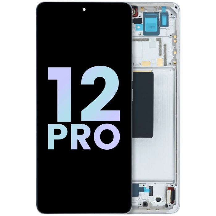 OLED Display Einheit mit Rahmen für Xiaomi 12 Pro (Original) (Violet Gold)