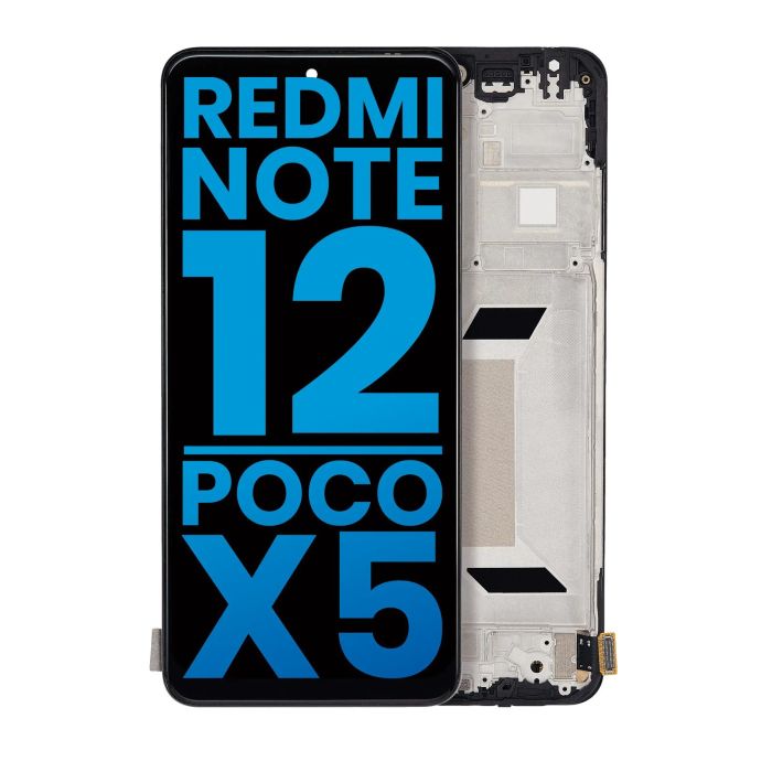 LCD Display mit Rahmen für Xiaomi Redmi Note 12 5G/ Poco X5 (Aftermarket Incell)