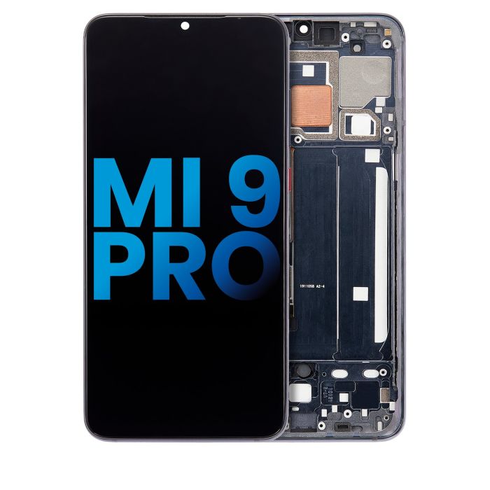 LCD Display mit Rahmen für Xiaomi Mi 9 Pro (Aftermarket Incell) (Titanium Black)