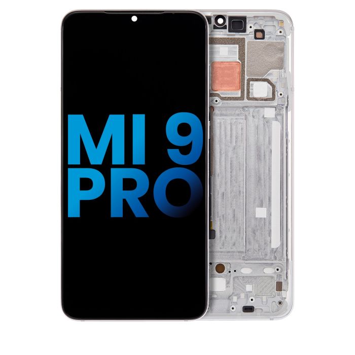 LCD Display mit Rahmen für Xiaomi Mi 9 Pro (Aftermarket Incell) (Dream White)