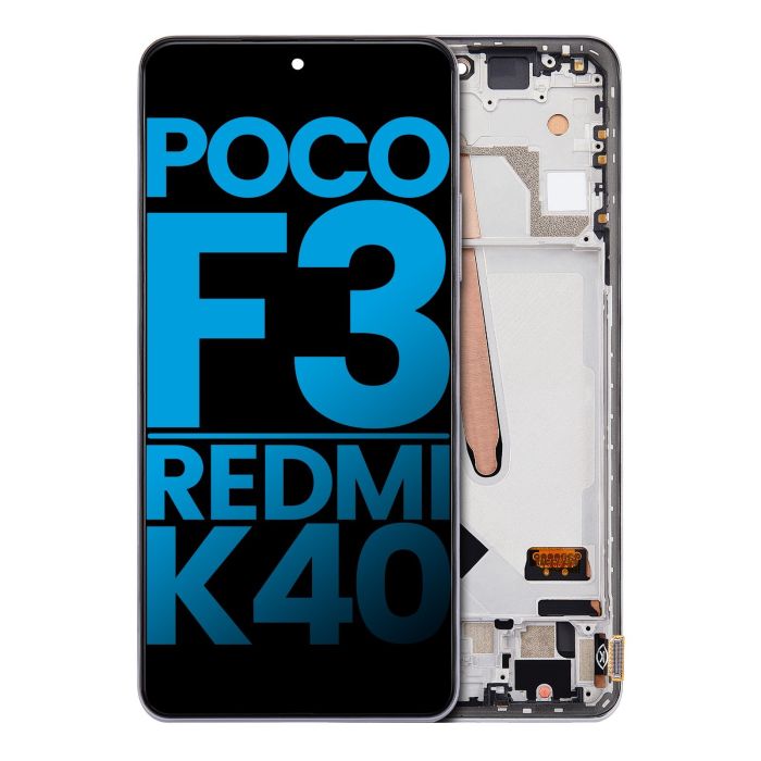 LCD Display mit Rahmen für Xiaomi Poco F3/ Redmi K40/ Redmi K40 Pro