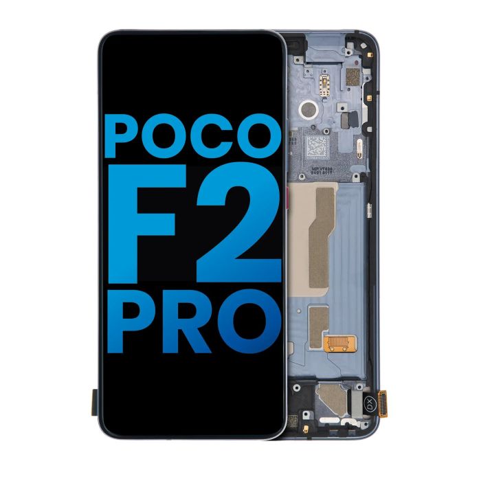 LCD Display mit Rahmen für Xiaomi Poco F2 Pro (Aftermarket Incell) (Cyber Gray)