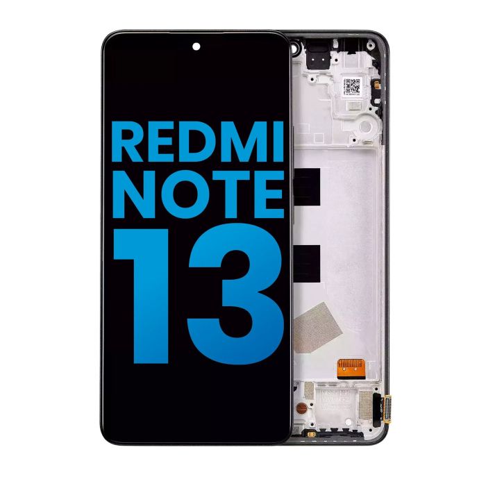 LCD Display mit Rahmen für Xiaomi Redmi Note 13 4G (Midnight Black)