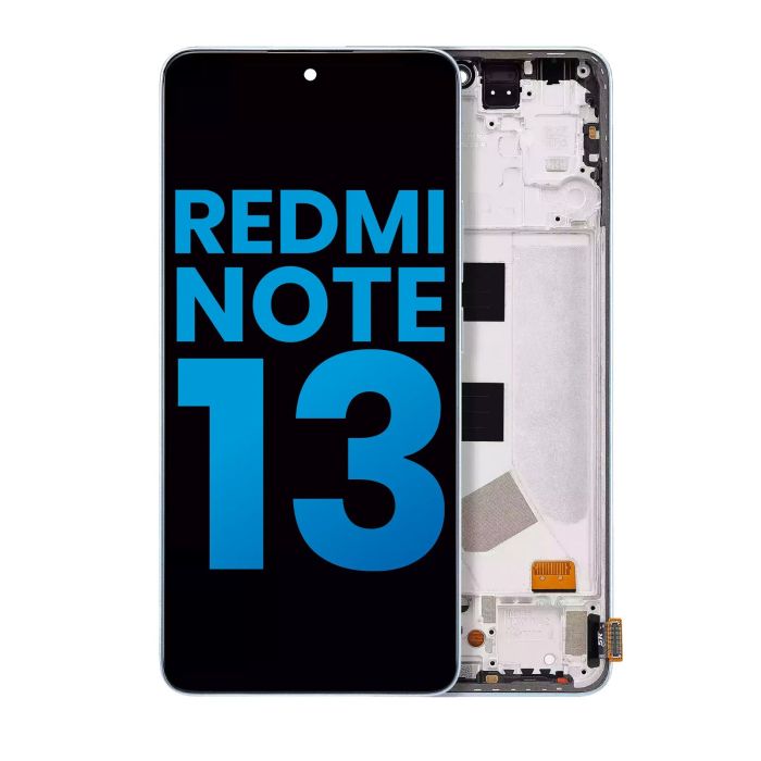 LCD Display mit Rahmen für Xiaomi Redmi Note 13 4G (Ice Blue)