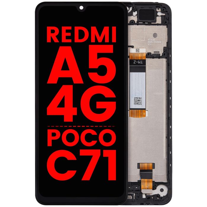 LCD Display mit Rahmen für Xiaomi Redmi A5 4G/ Xiaomi Poco C71 (alle Farben)