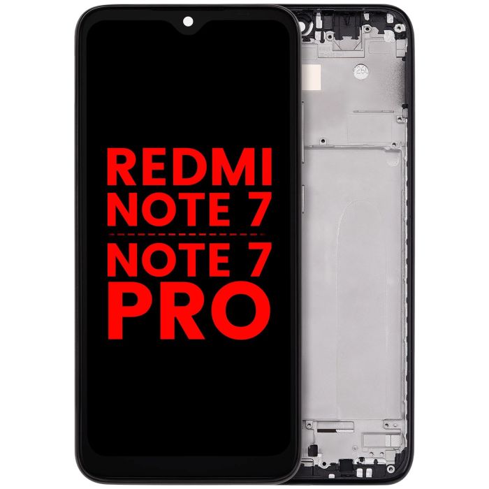 LCD Display mit Rahmen für Xiaomi Redmi Note 7/ 7 Pro (Space Schwarz)