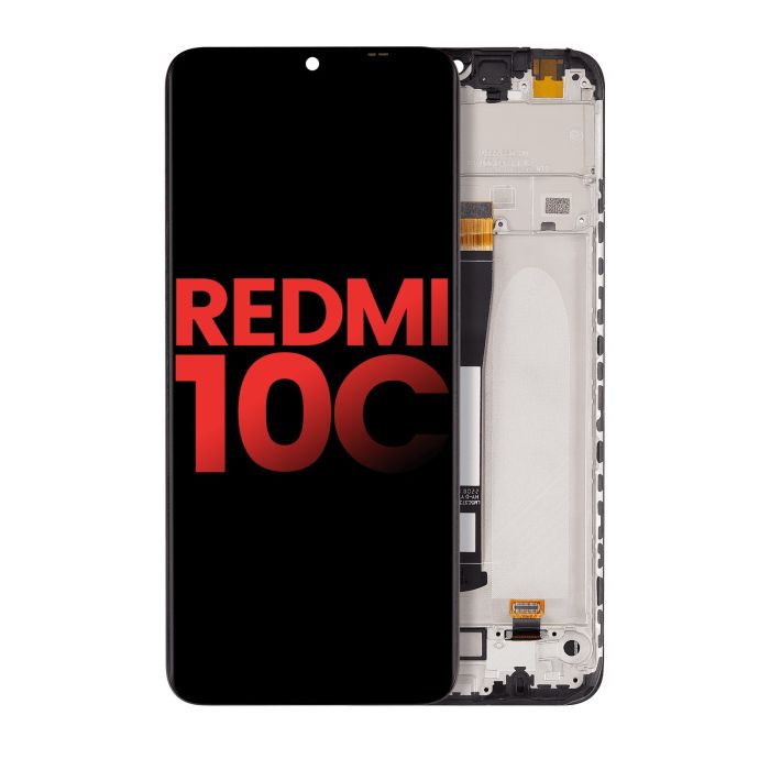 LCD Display mit Rahmen für Xiaomi Redmi 10C (Aftermarket Plus) (alle Farben)