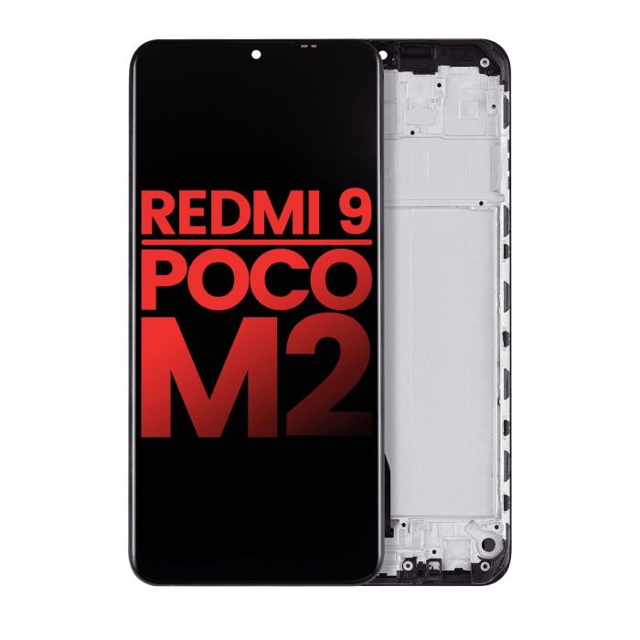 LCD Display mit Rahmen für Xiaomi Redmi 9/ Poco M2 (alle Farben)