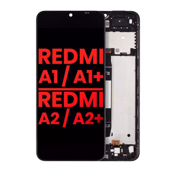 LCD Display mit Rahmen für Xiaomi Redmi A1/ Xiaomi Redmi A1+/ Redmi A2/ Redmi