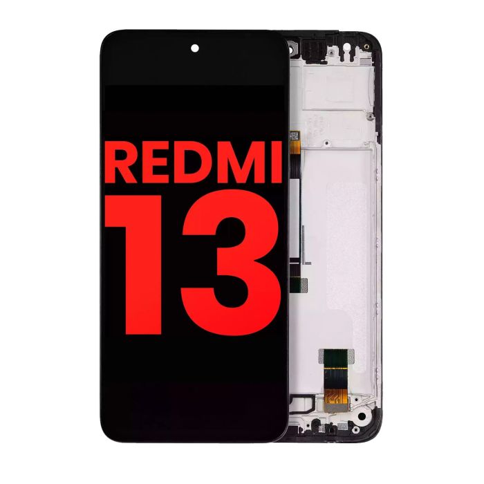 LCD Display mit Rahmen für Xiaomi Redmi 13 4G/ Redmi 13 5G (alle Farben)