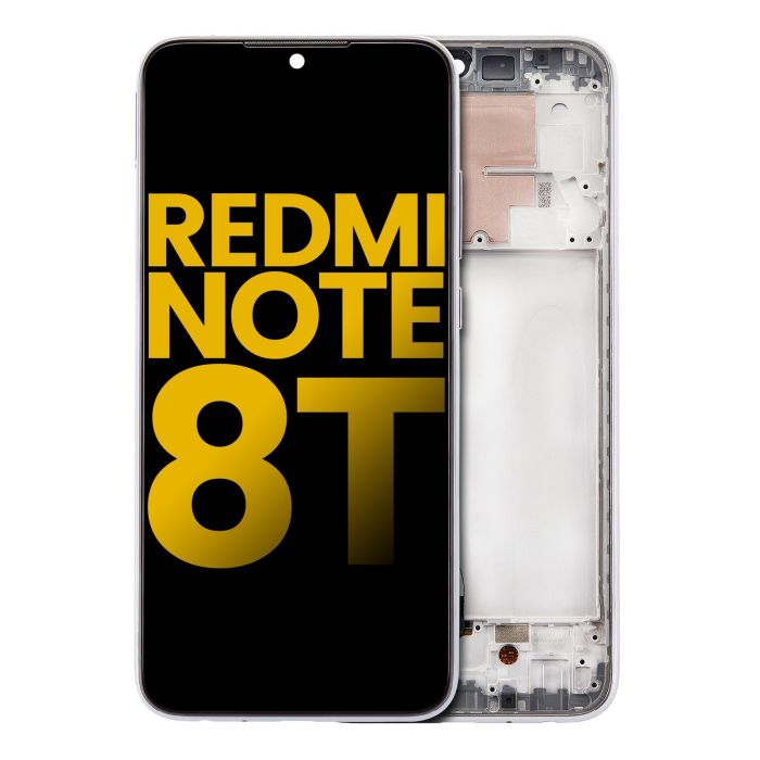 LCD Display mit Rahmen für Xiaomi Redmi Note 8T (Moonlight White)