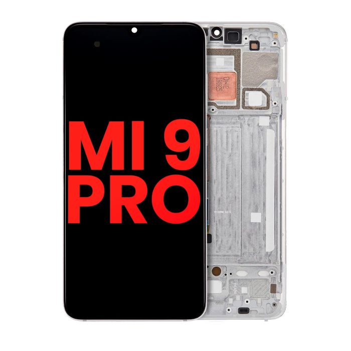 OLED Display mit Rahmen für Xiaomi Mi 9 Pro (Aftermarket Plus) (Dream White)