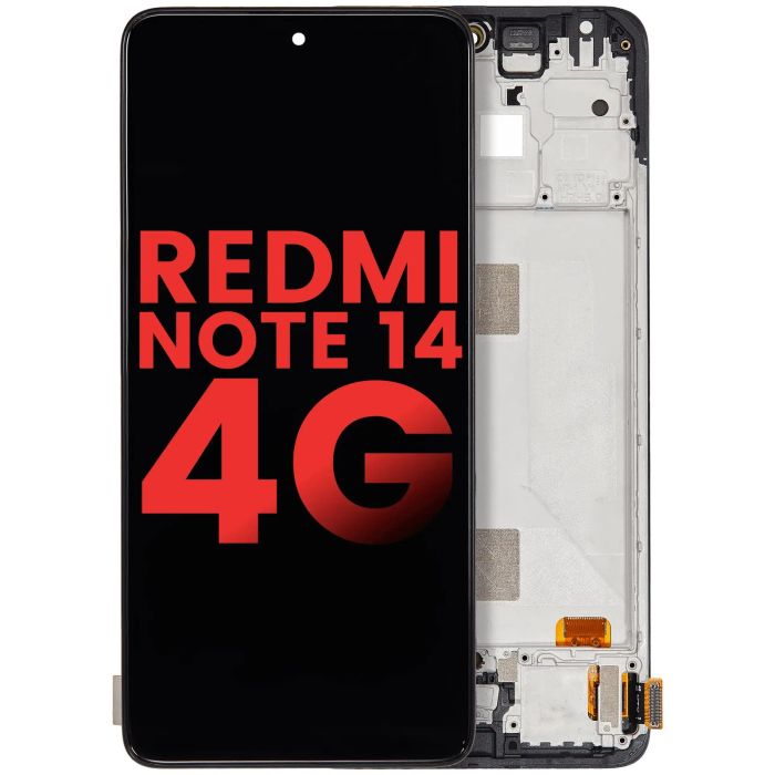 OLED Display mit Rahmen für Xiaomi Redmi Note 14 4G (alle Farben)