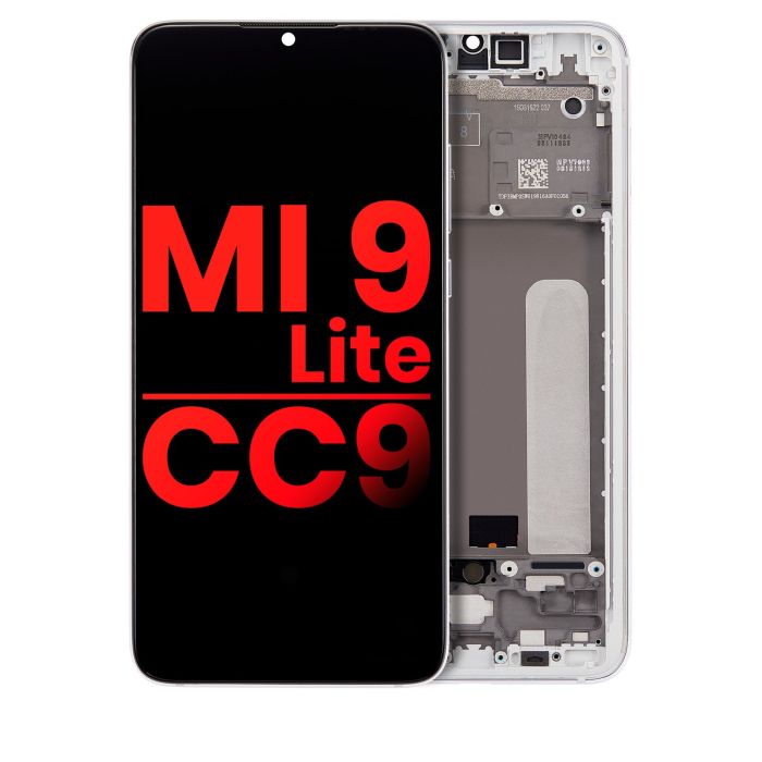 OLED Display mit Rahmen für Xiaomi Mi 9 Lite/ CC9 (Pearl White)