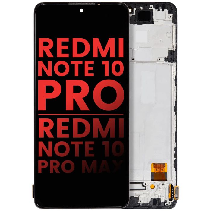 OLED Display mit Rahmen für Xiaomi Redmi Note 10 Pro/ Redmi Note 10 Pro Max