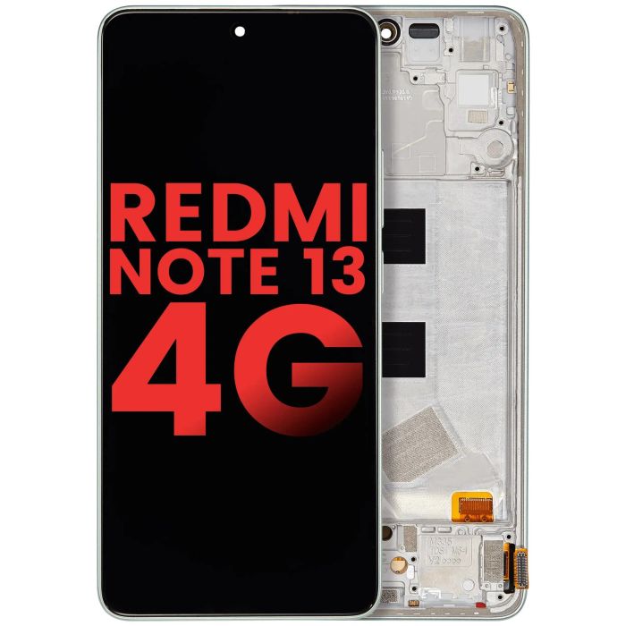 OLED Display mit Rahmen für Xiaomi Redmi Note 13 4G (Mint Green)