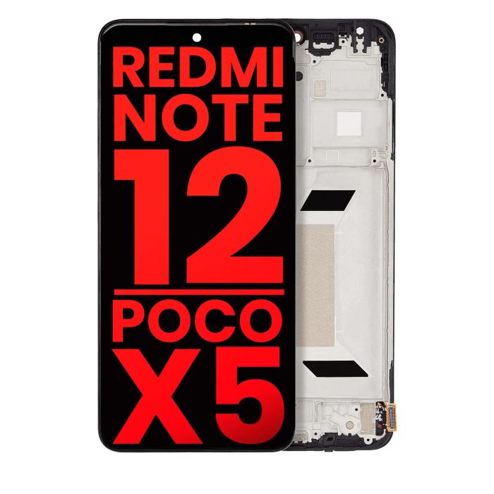OLED Display mit Rahmen für Xiaomi Redmi Note 12 5G/ Poco X5 (alle Farben)
