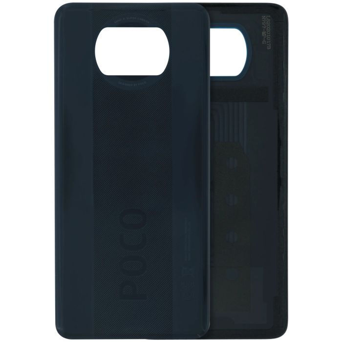 Rückglas ohne Kameralinse für Xiaomi Poco X3 (Original) (Schwarz)