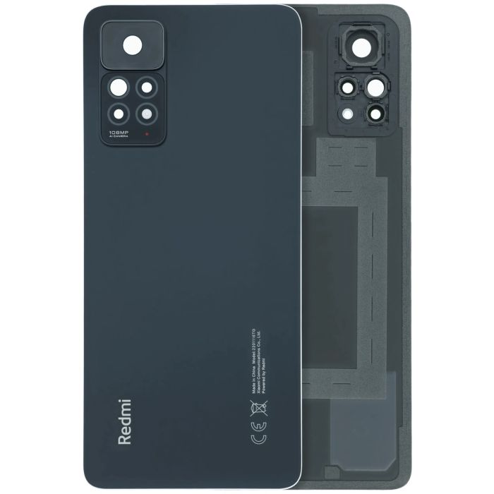 Rückglas mit Kameralinse für Xiaomi Redmi Note 11 Pro (Original) (Schwarz)