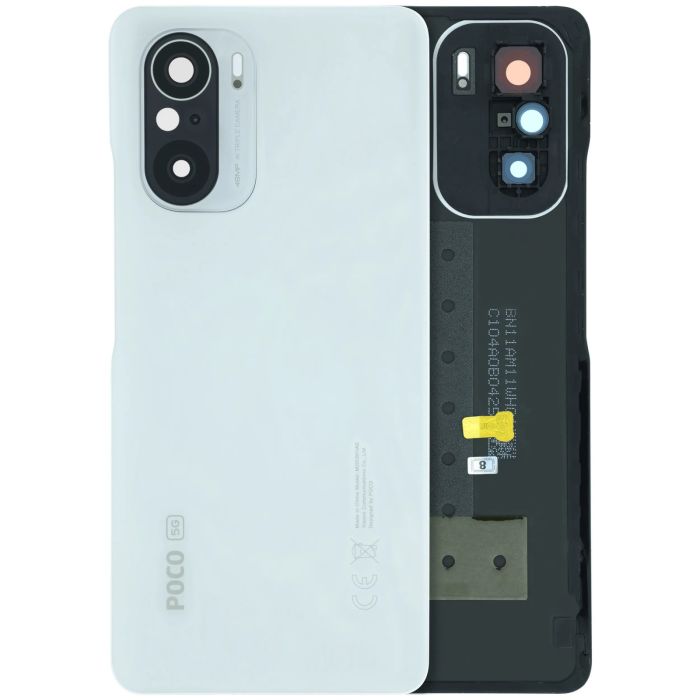 Rückglas mit Kameralinse für Xiaomi Poco F3 (Original) (Weiß)