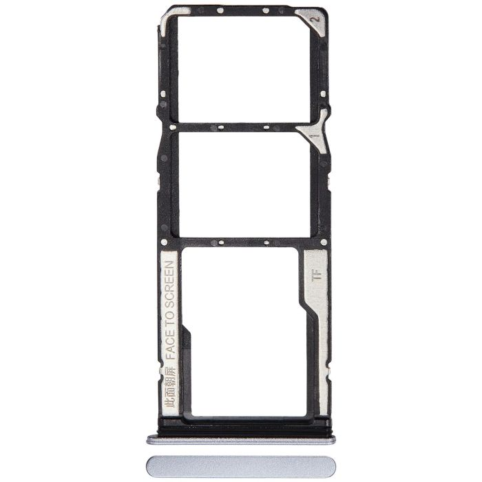 SIM-Kartenschacht Dual für Xiaomi Redmi 11 Prime 5G/ Note 11E 5G (Chrome Silver)