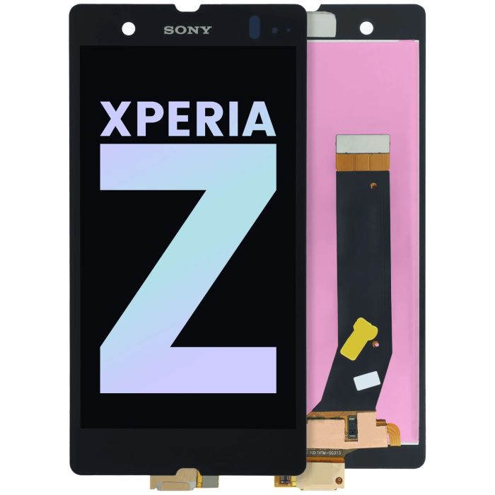 LCD Display Einheit ohne Rahmen für Sony Xperia Z (Original) (Schwarz)