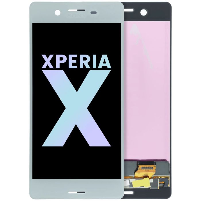 LCD Display Einheit ohne Rahmen für Sony Xperia X (Original) (White)