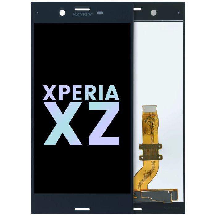 LCD Display Einheit ohne Rahmen für Sony Xperia XZ (Original) (Forest blue)