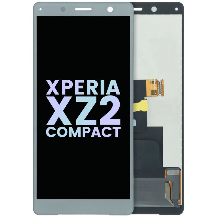 LCD Display ohne Rahmen für Sony Xperia XZ2 Compact (Original) (White Silver)
