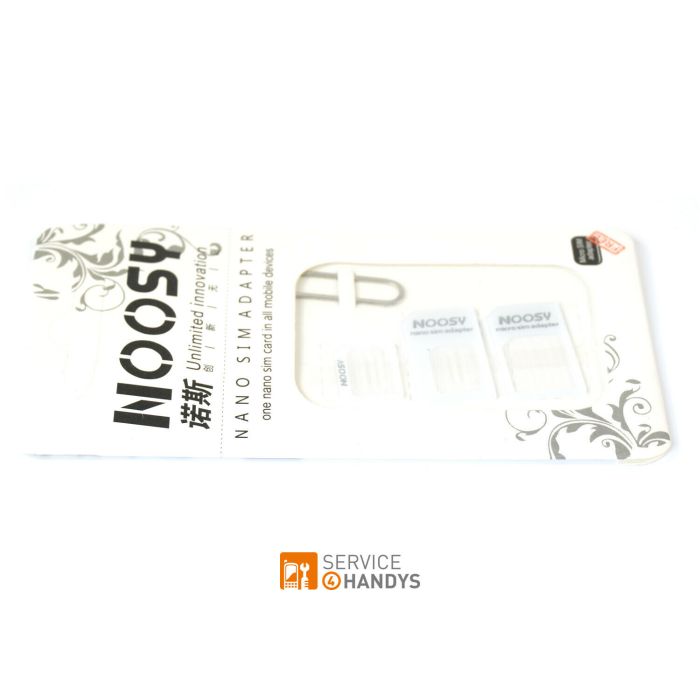 NOOSY SCHWARZ 4 IN1 NANO ADAPTER MICRO SIM ADAPTER AUF MICRO SIM STANDARD SIM