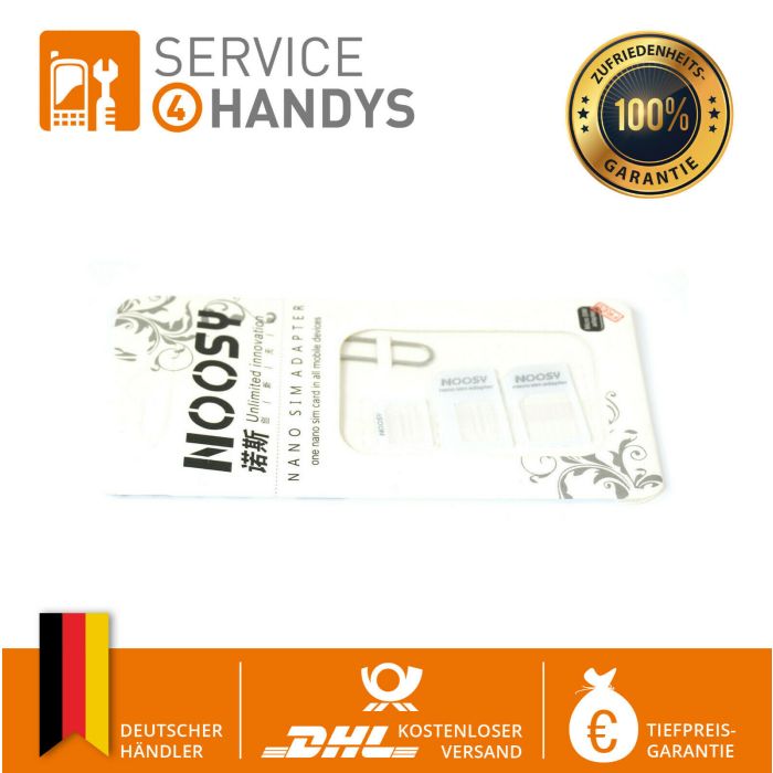NOOSY SCHWARZ 4 IN1 NANO ADAPTER MICRO SIM ADAPTER AUF MICRO SIM STANDARD SIM