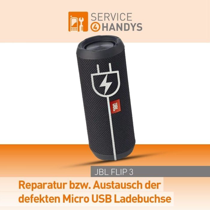 REPARATUR Austausch Micro USB Buchse Anschluss JBL Flip 3 Bluetooth Lautsprecher