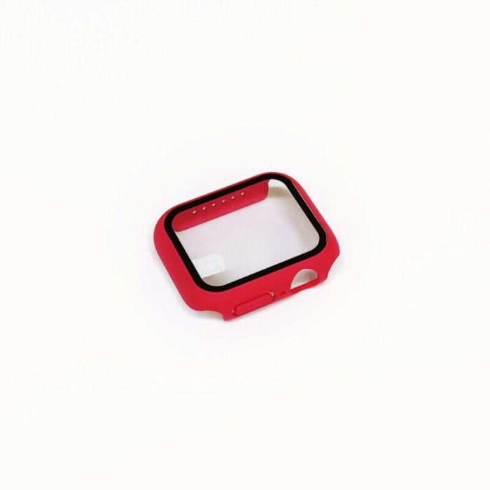 Case für Apple Watch Series 1-7 SE 38-45mm | Schutzhülle Bumper | 360-Grad Cover-Rot-45mm