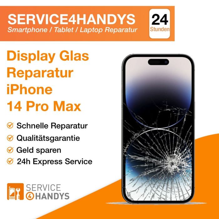 ✅ iPhone 14 Pro Max Displayglas Reparatur Display Glas Frontglas