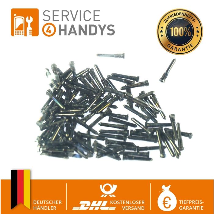 S4H Set 2 Stück Schrauben Torx Stern Pentalobe Schraube Screws SCHWARZ geeignet für iPhone 10 / X