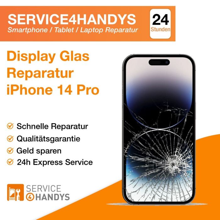 ✅ iPhone 14 Pro Displayglas Reparatur Display Glas Frontglas