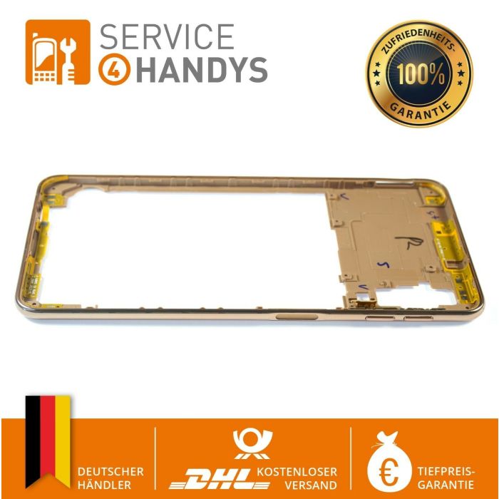 S4H Mittelrahmen geeignet für Samsung Galaxy A7 2018 A750 OEM Rahmen Frame Gehäuse Gold