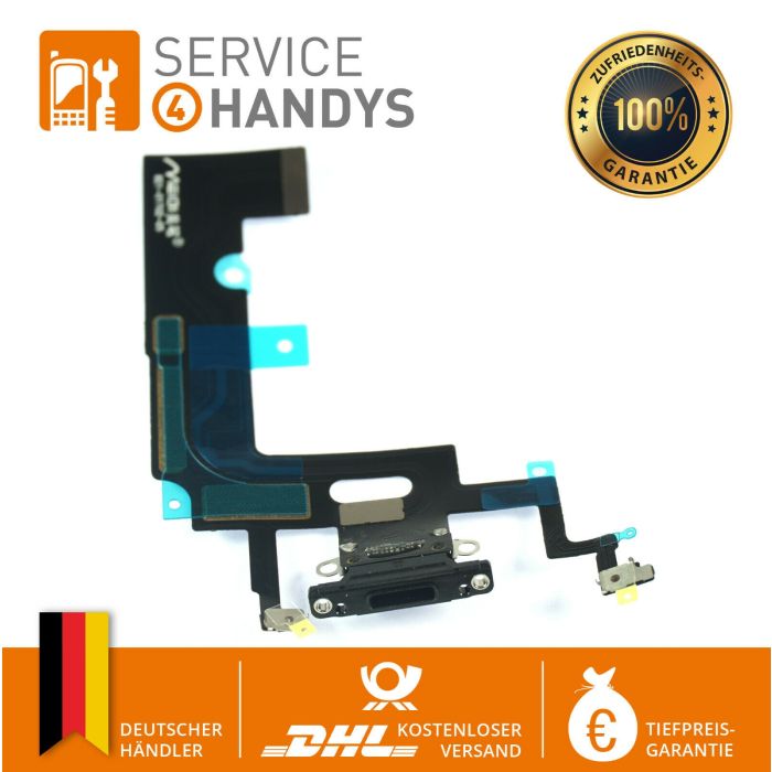 Für iPhone XR Dock Connector Ladebuchse Charging Mikrofon Antenne Kabel Schwarz