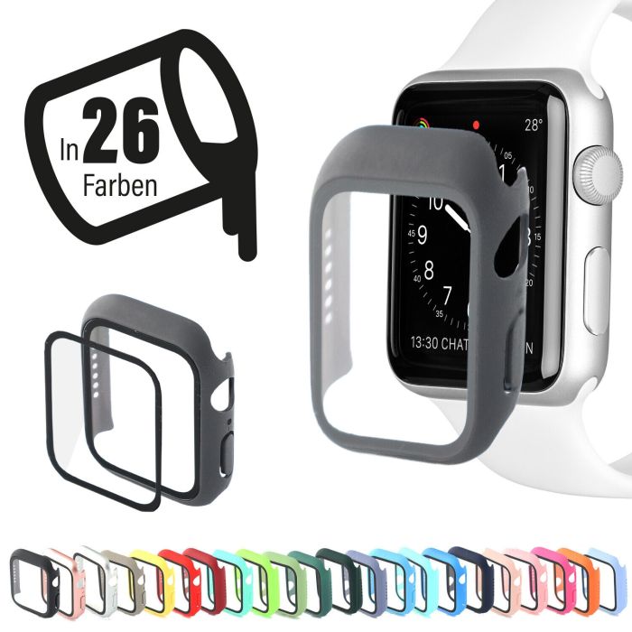 Hülle für Apple Watch Series 1-7 SE 38-45mm | Schutzhülle Bumper | 360 Cover