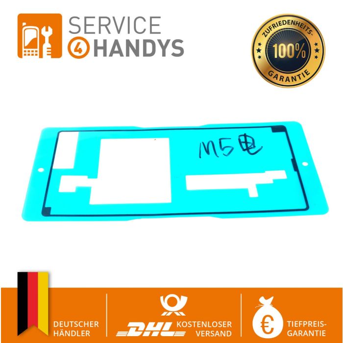 S4H Akkudeckel Kleber Klebefolie Klebestreifen geeignet für Sony Xperia M5