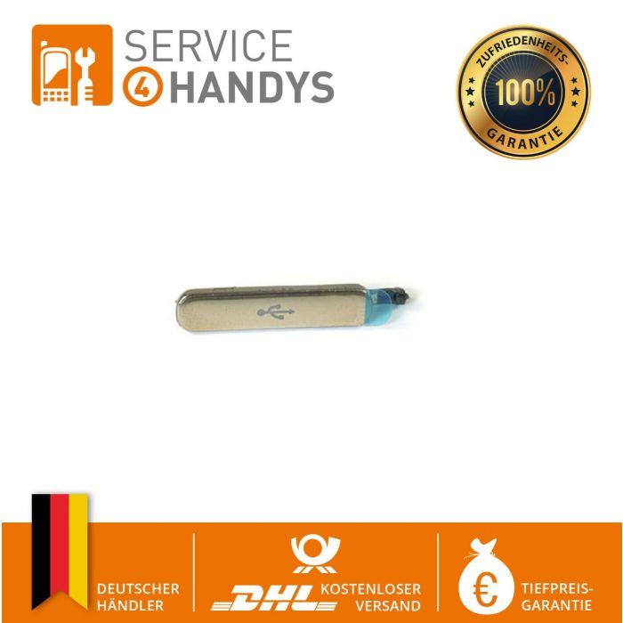 FÜR SAMSUNG GALAXY S5 SM-G900F USB Abdeckung Deckel Cover Klappe Kappe Gold NEU