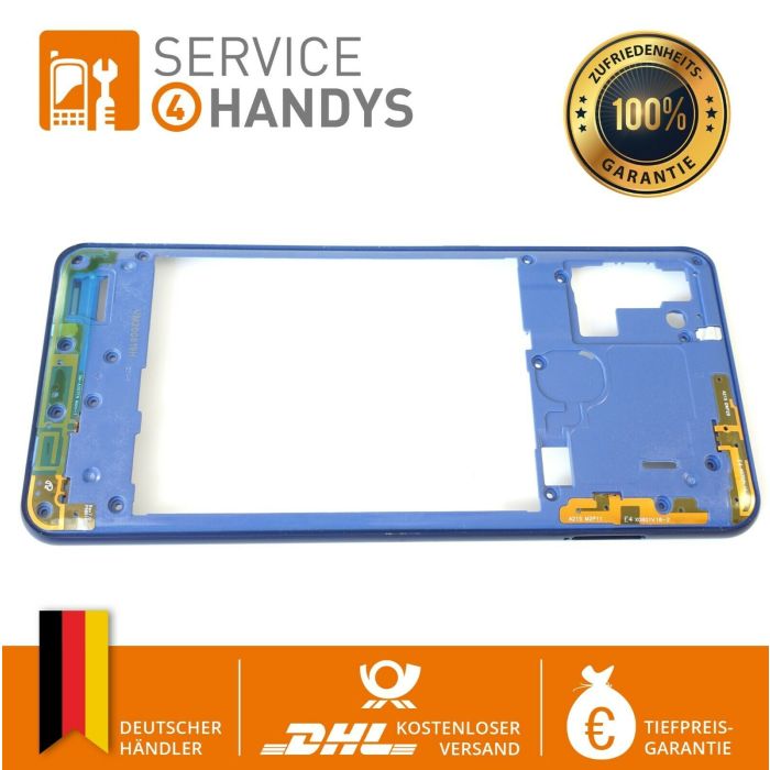 ➡️ Mittelrahmen Samsung Galaxy A21S A207 Rahmen Antennen Tasten Gehäuse BLAU ⬅️