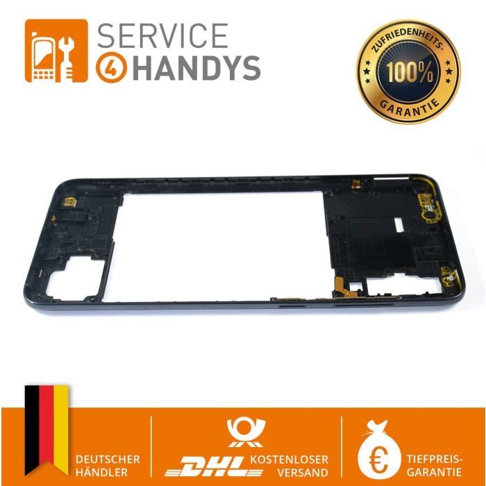 S4H Mittelrahmen Rahmen Antennen Tasten Gehäuse Schwarz geeignet für Samsung Galaxy A70 A705F