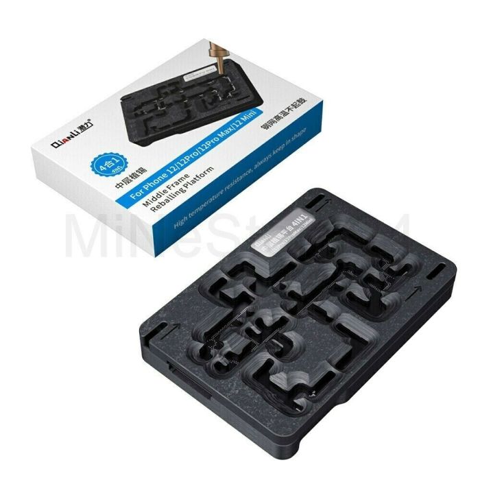 ➡️ Qianli 4in1 Middle Frame Reballing Schablone Stencil für iPhone 12 Pro MAX ⬅️